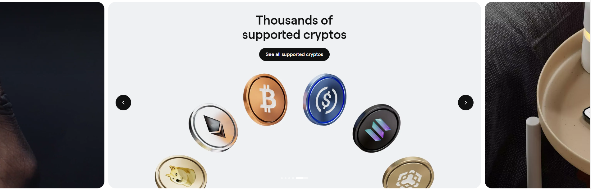 Thousands of supported cryptos
