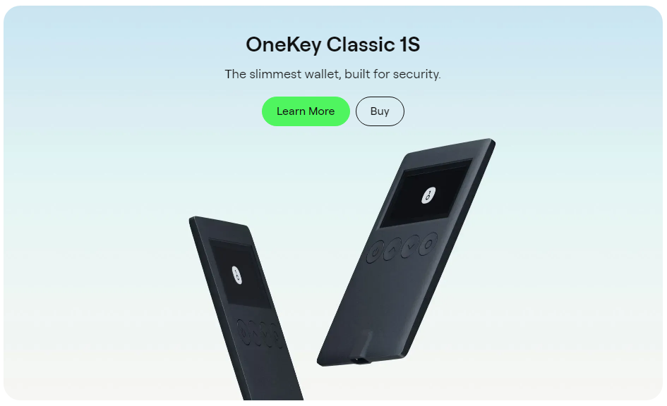 OneKey Classic 1S — The slimmest wallet